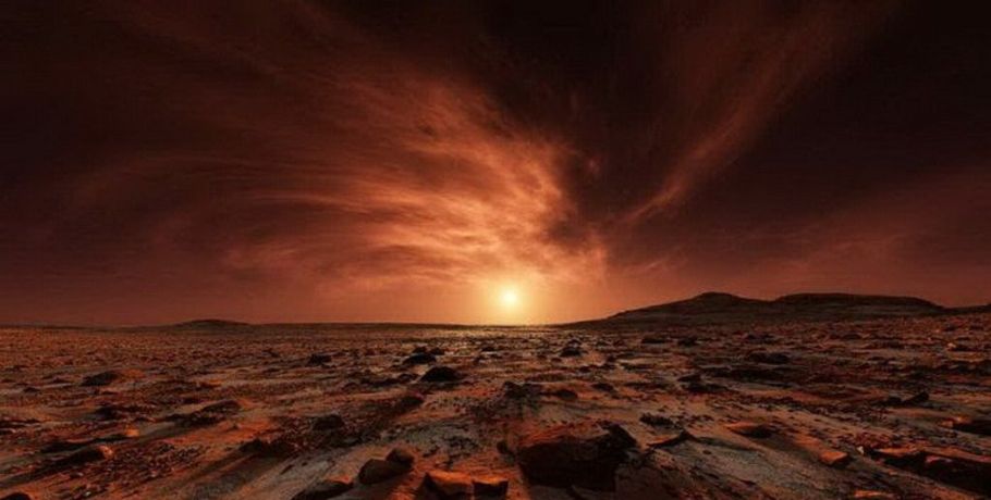 NASA показало завораживающее своей красотой фото марсианского ледника