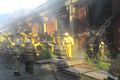 В Омске тушат пожар на заводе Баранова