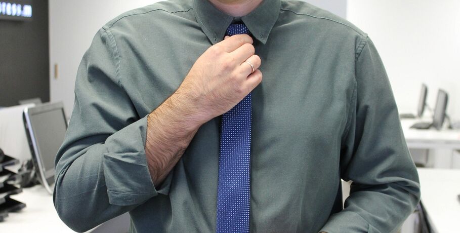 Трикотажные галстуки с прямым концом.