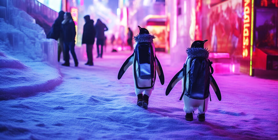 Омичам рекомендуют прикинуться пингвинами на время гололёда
