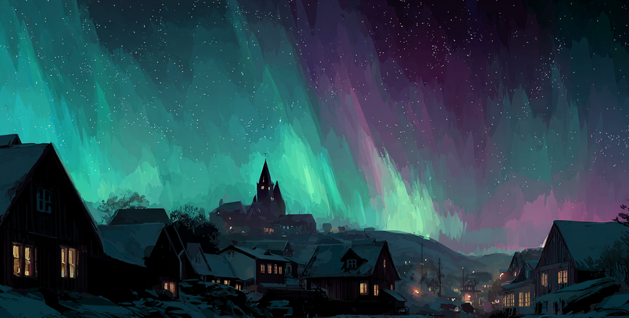 Не обманулись: омичи засняли северное сияние и красную Луну