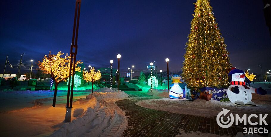 Центральные скверы Омска украсят новогодними "Снежинками" и "Льдинками"