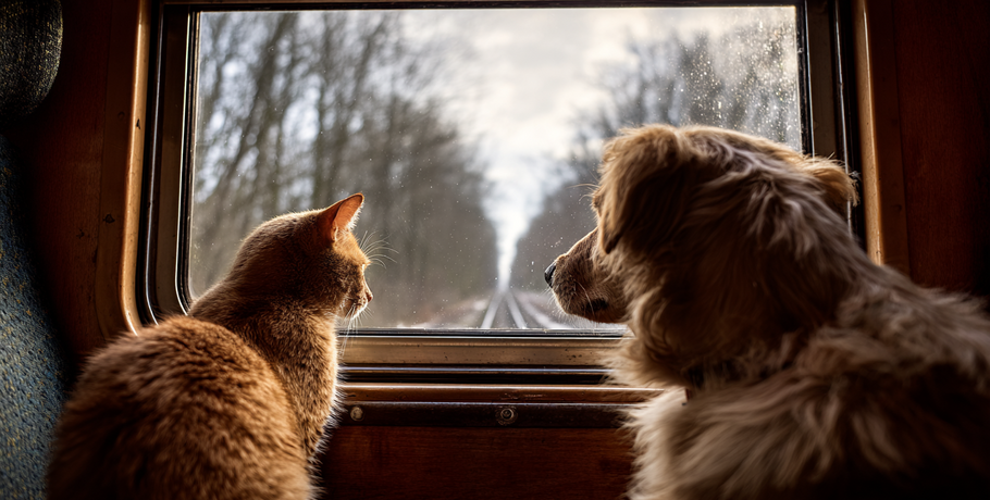 Тысячи животных путешествуют в поездах - с хозяевами и без. Как подготовиться к поездке