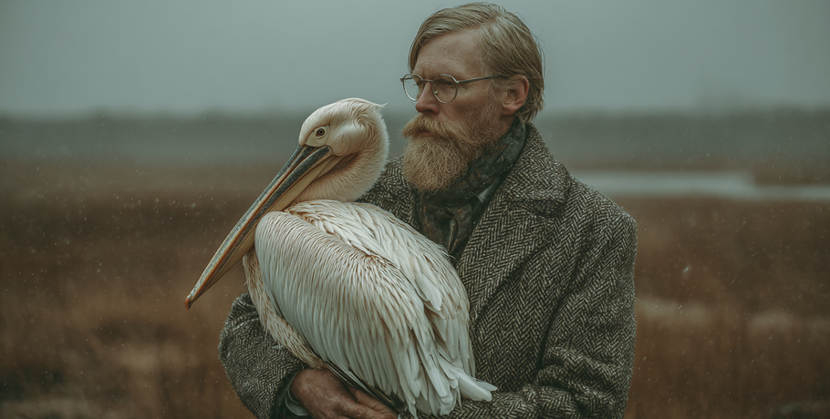 Обнимашки в Омском зоопарке, или Как старый пеликан нашёл себе верного друга