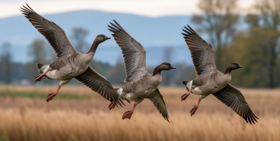 Дикие гуси вернулись в Омскую область и принесли с собой весну