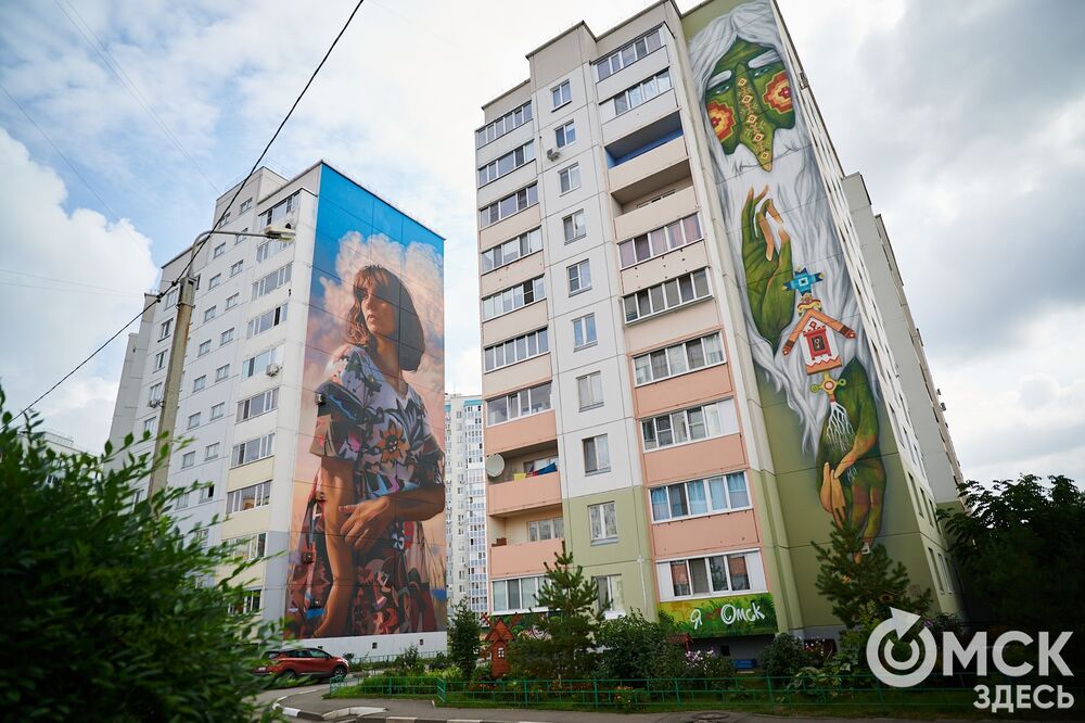 В микрорайоне Модерн продолжается арт-фестиваль "Омск, ты просто космос!". Фото: Илья Петров