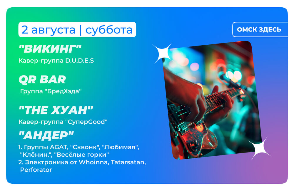 Барная карта 1-2 августа