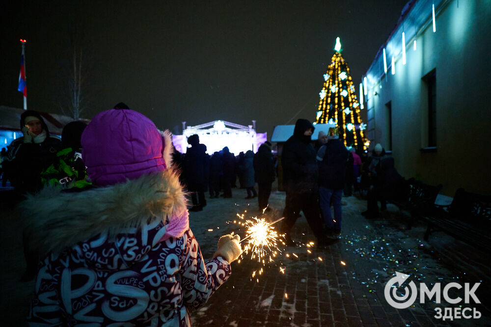 В новогоднюю ночь праздник развернулся сразу на двух городских локациях. Фото: Илья Петров