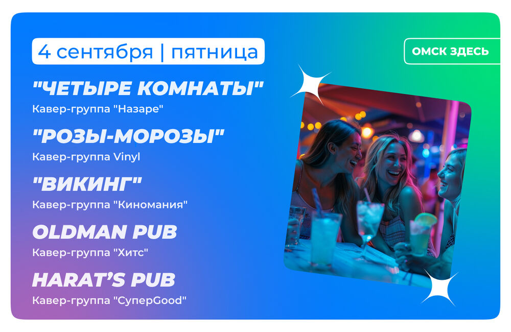 Барная карта 4-5 сентября